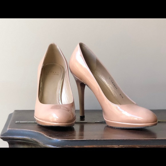 Stuart Weitzman Nude Platform Platswoon Pump 8.5 - Picture 2 of 9